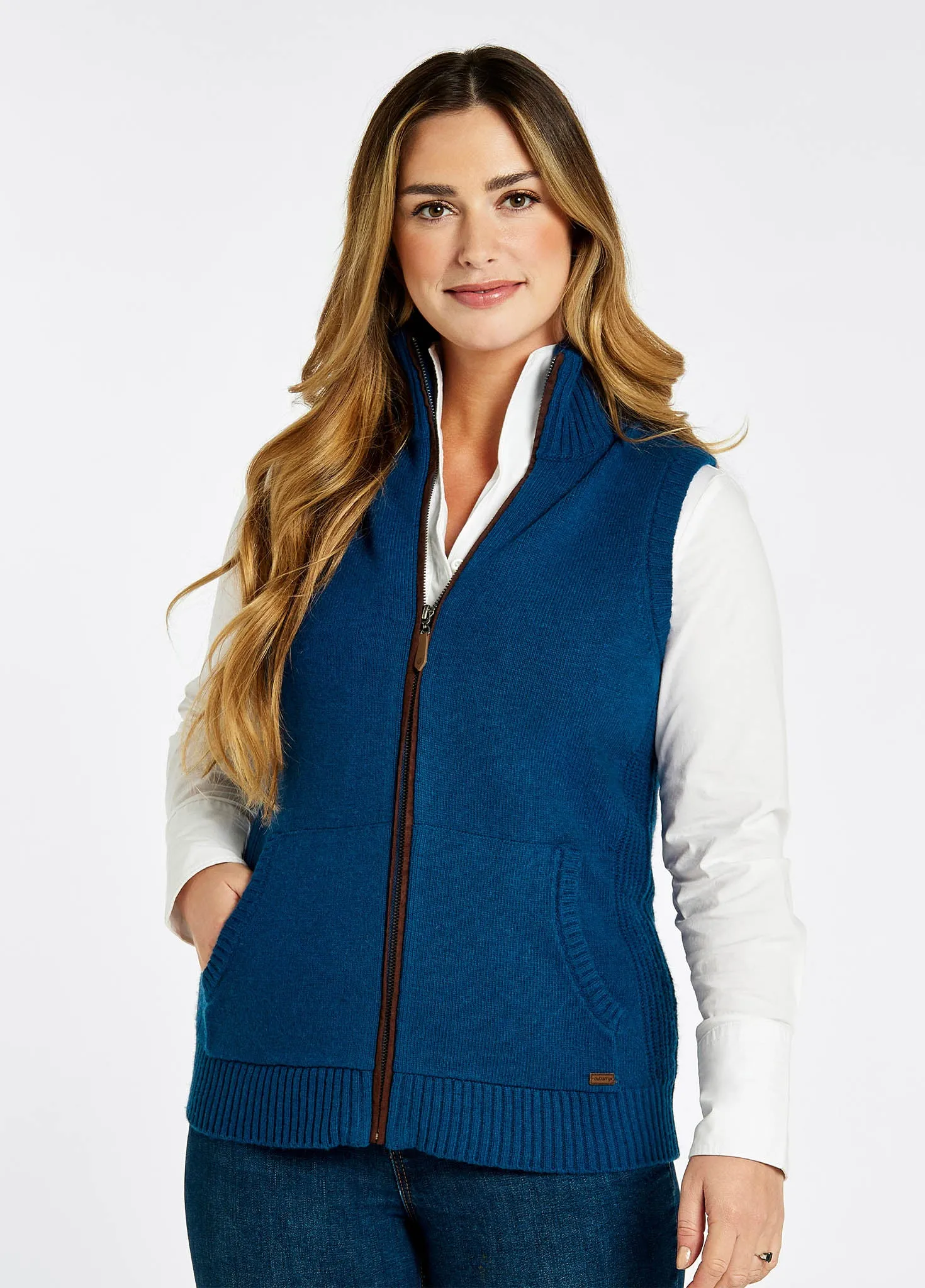 Sheedy Knit Bodywarmer - Peacock Blue