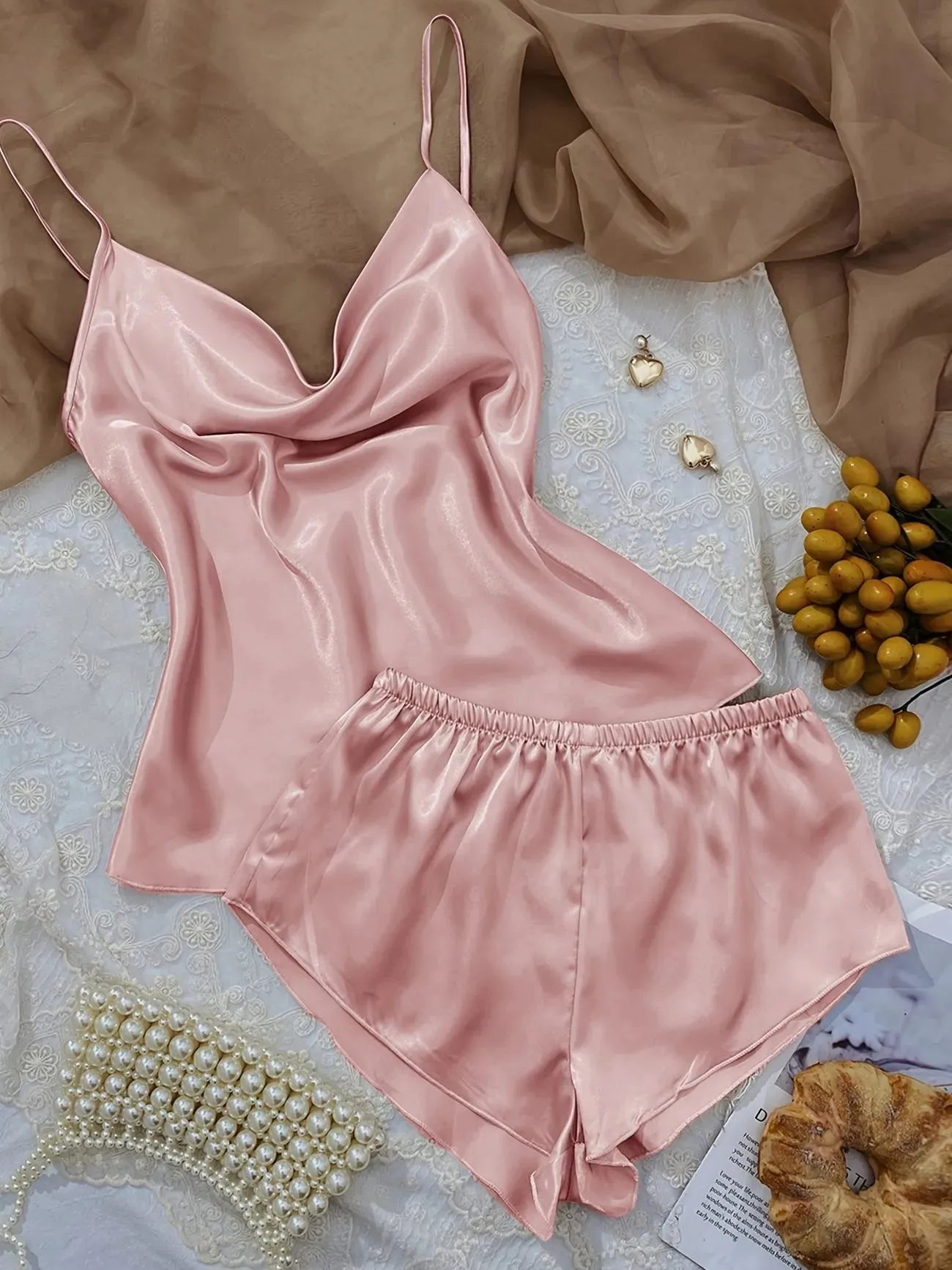 Silky Pink Pajamas