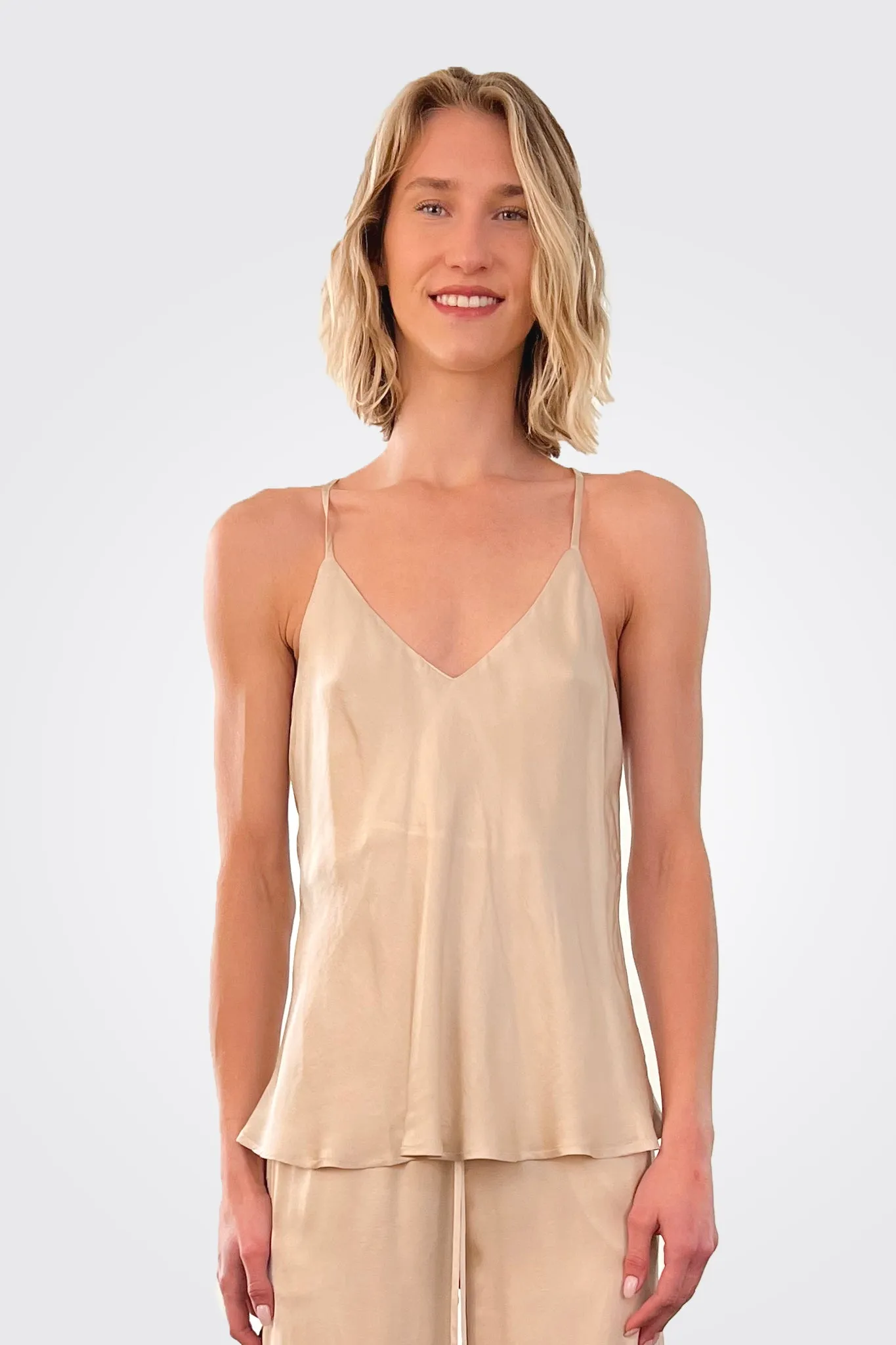 Silky Slip Top - Ecru