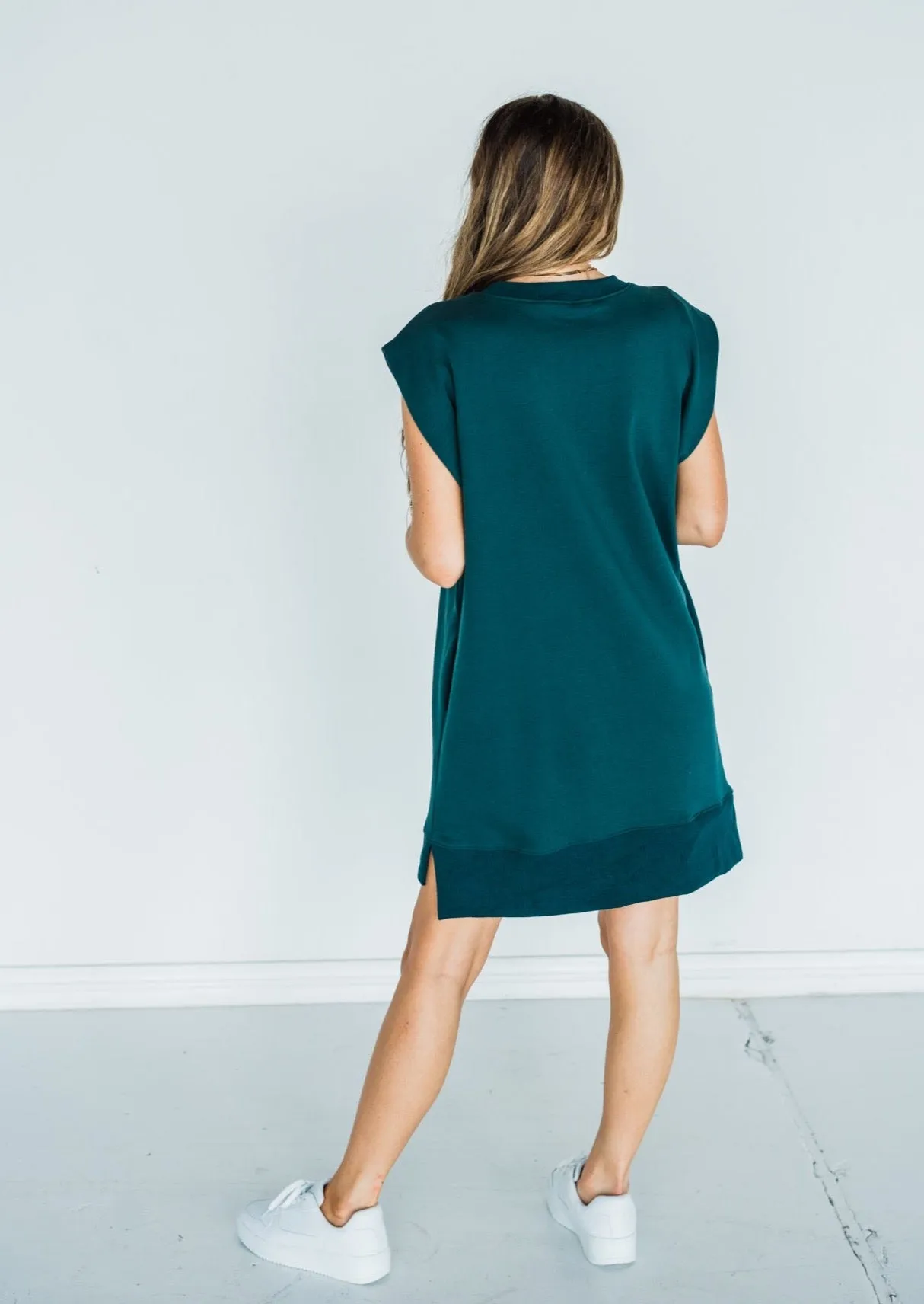 Simple Times Dress - Forest Green