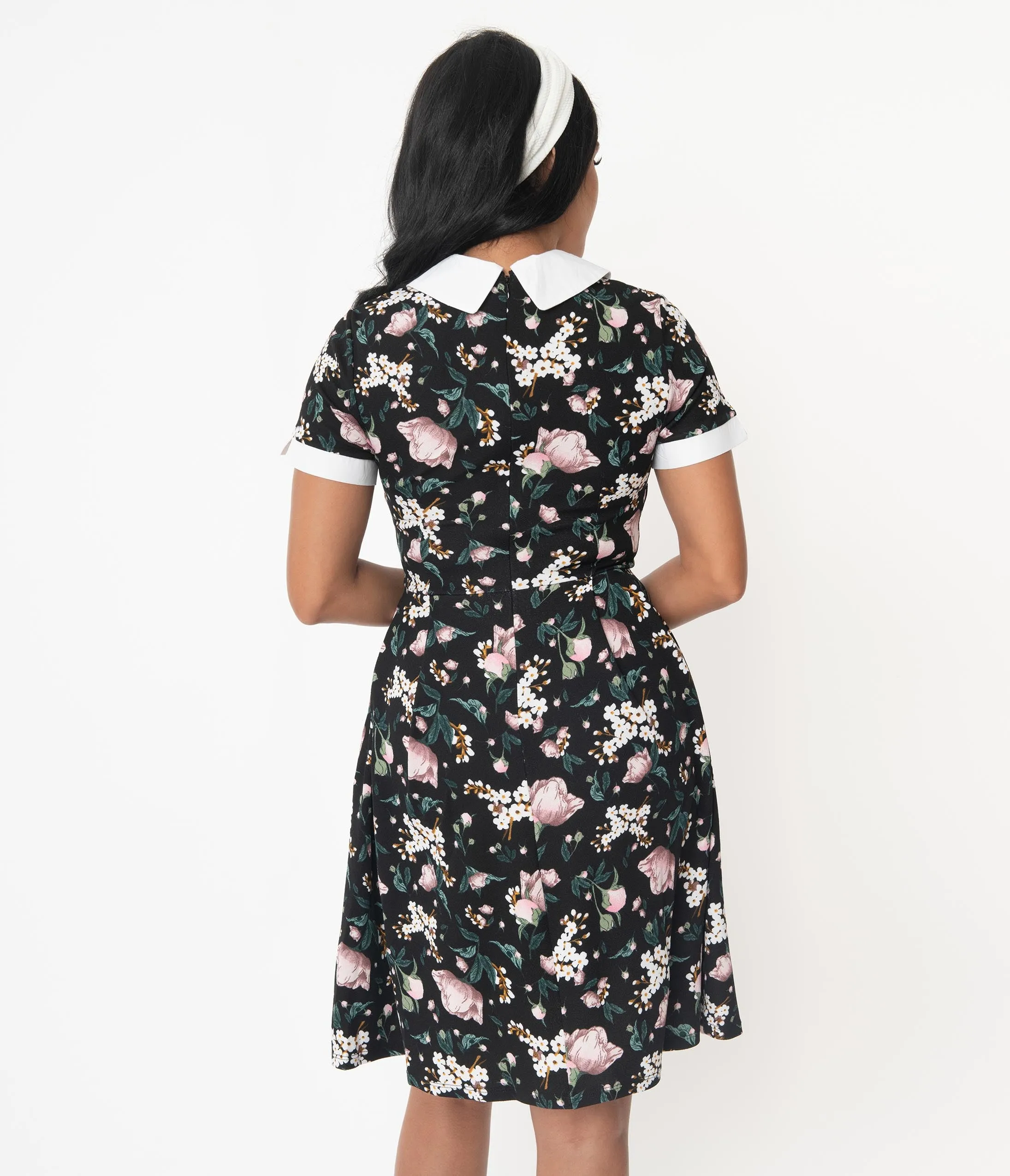 Smak Parlour Black Floral Babe Revolution Swing Dress