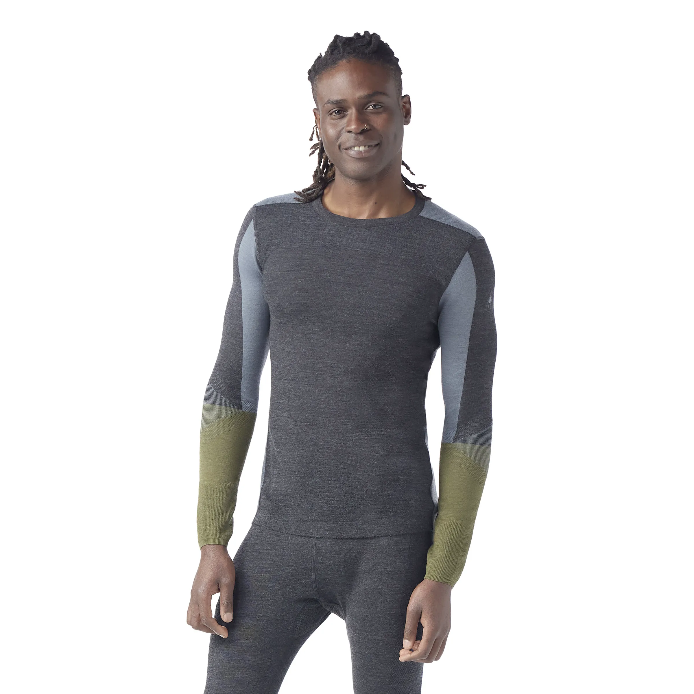 Smartwool Intraknit Thermal Merino Base Layer Crew Colourblock - Men's