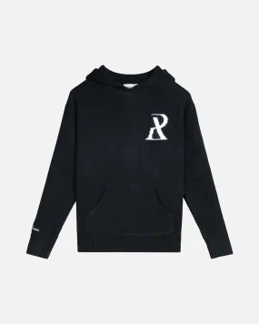 SSS REALISM RADIANT KNIT HOODIE BLACK