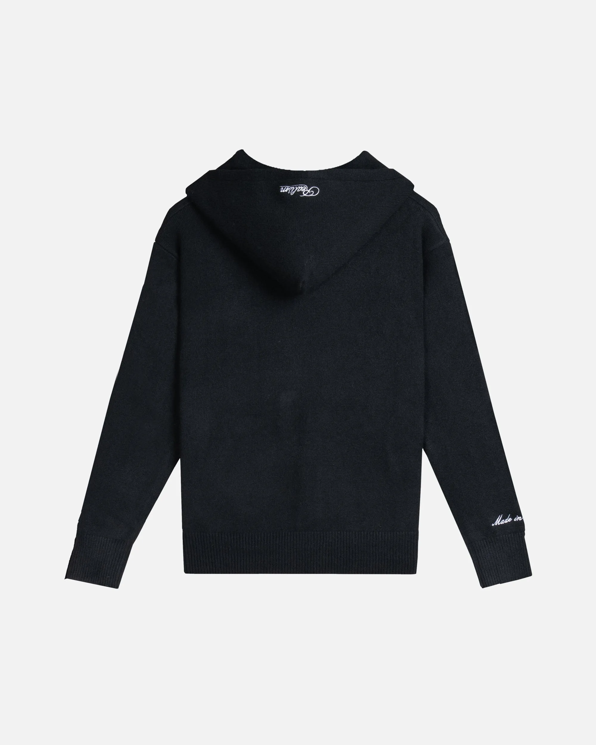 SSS REALISM RADIANT KNIT HOODIE BLACK