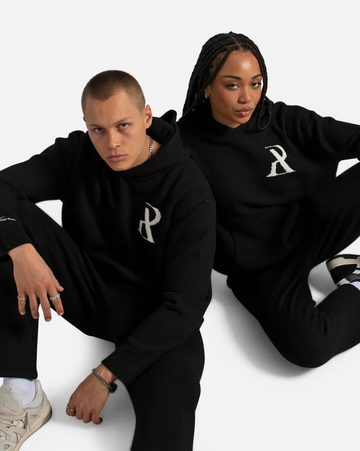 SSS REALISM RADIANT KNIT HOODIE BLACK