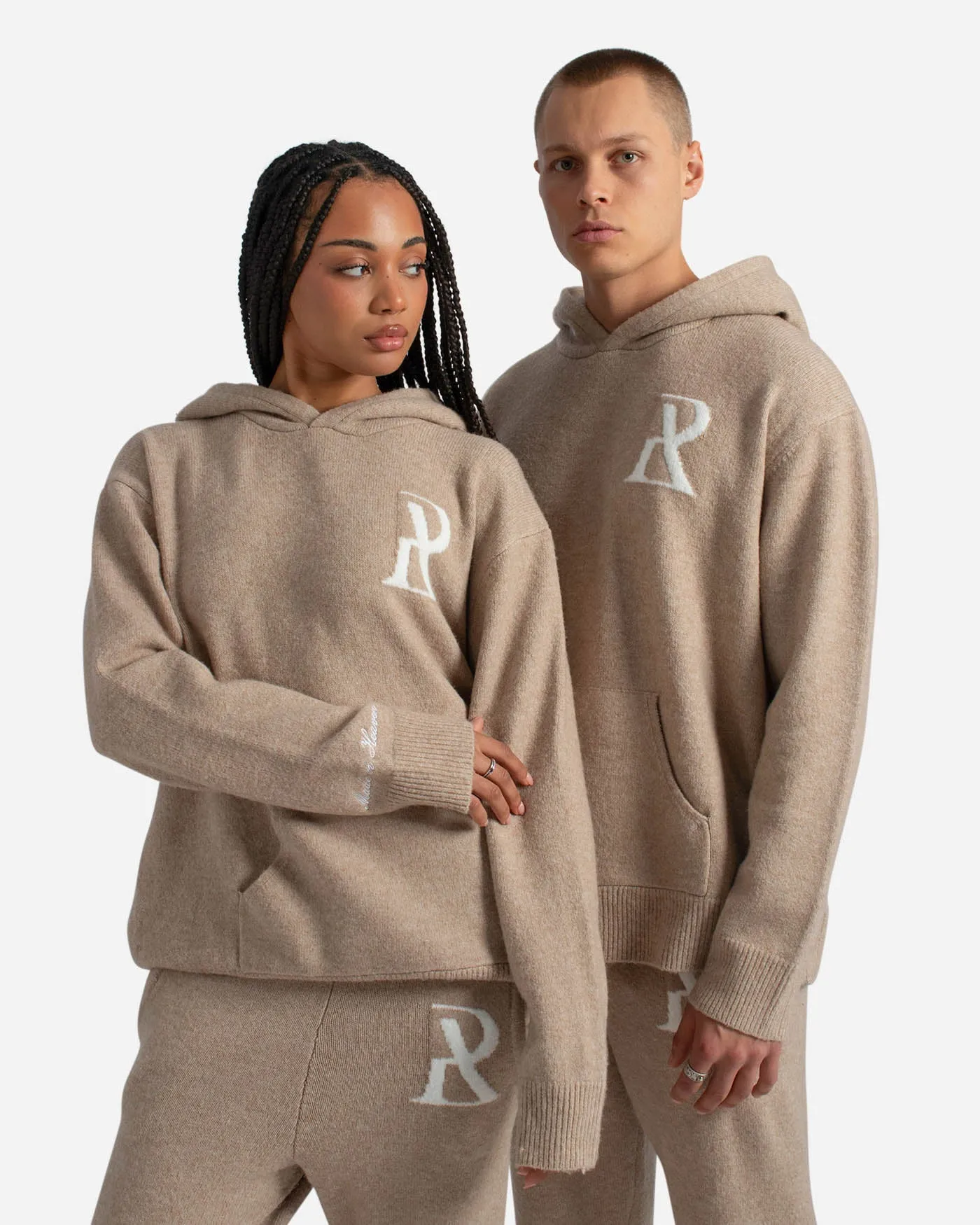 SSS REALISM RADIANT KNIT HOODIE SAND