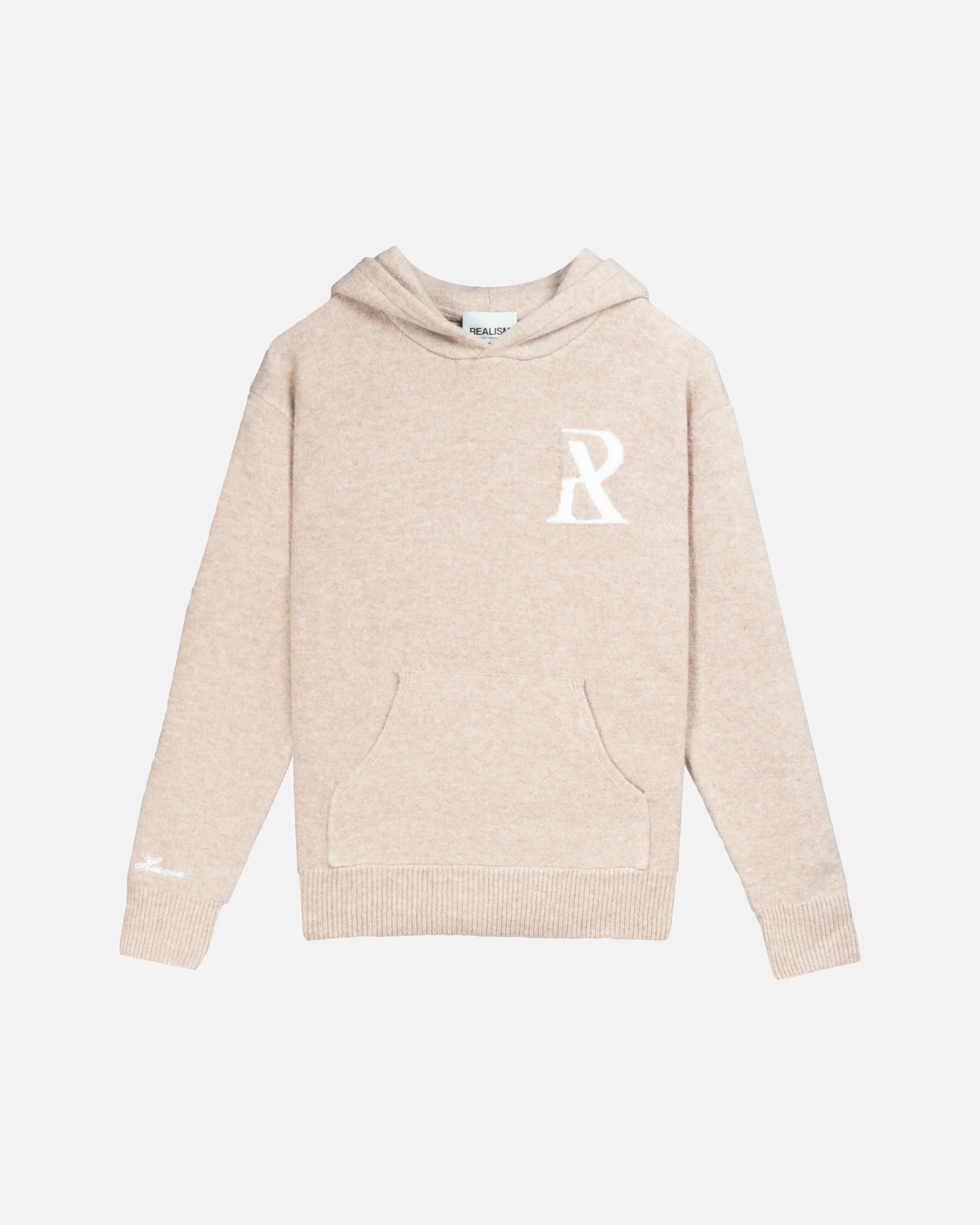 SSS REALISM RADIANT KNIT HOODIE SAND