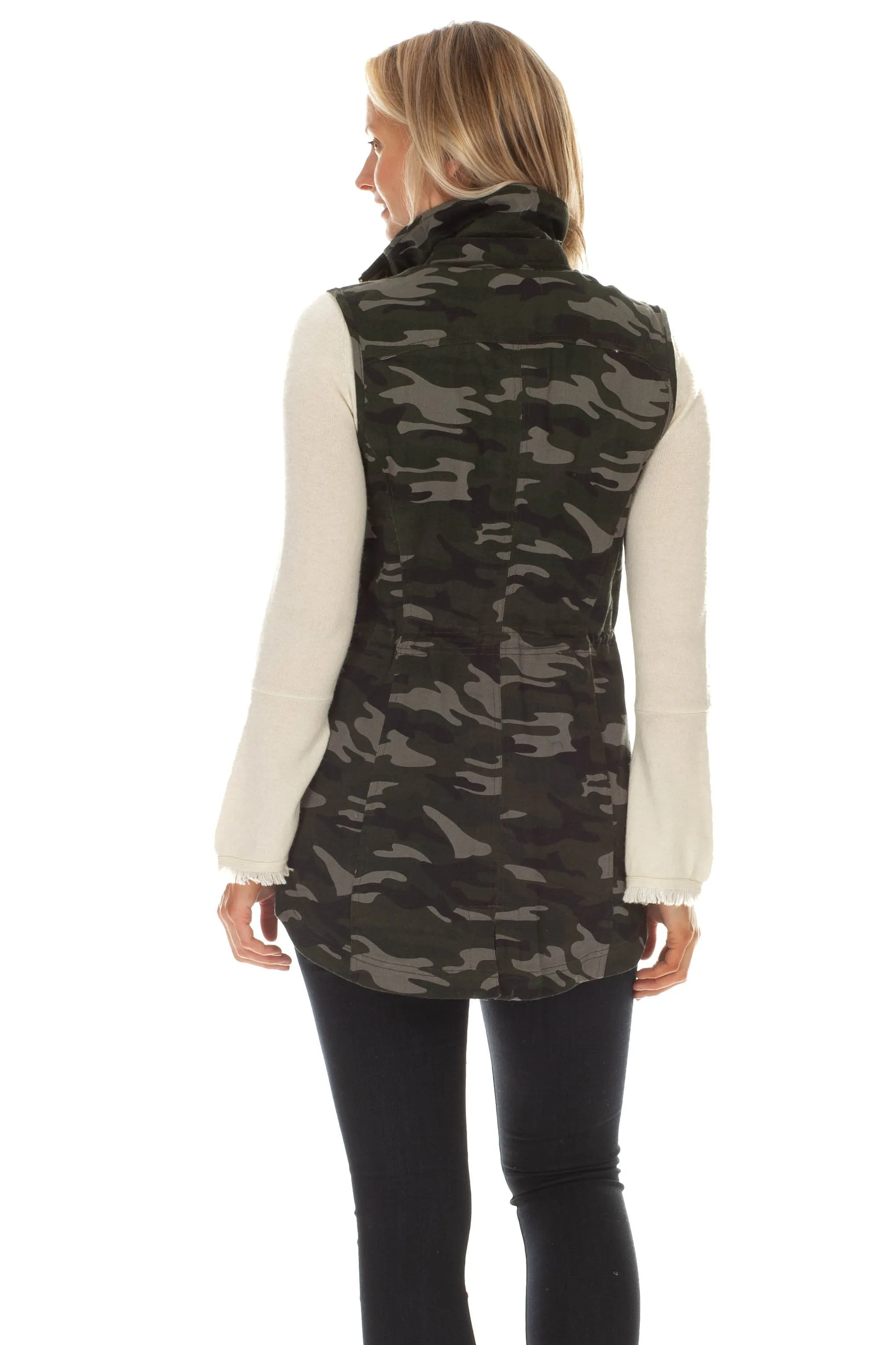 Sumner Camouflage Gold Embellished Vest