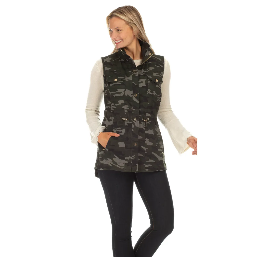 Sumner Camouflage Gold Embellished Vest