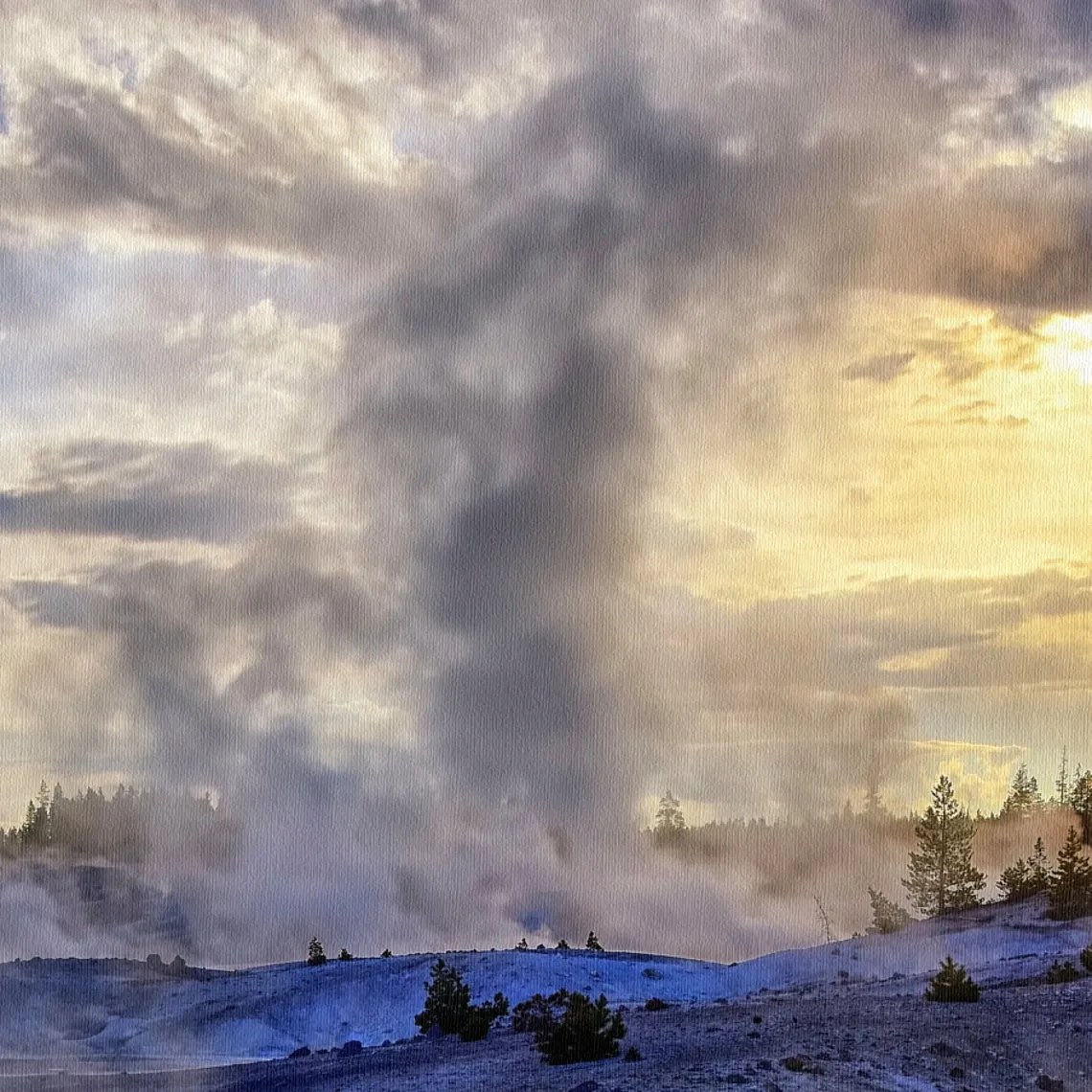 Sunrise at Yellowstone National Park on Canvas