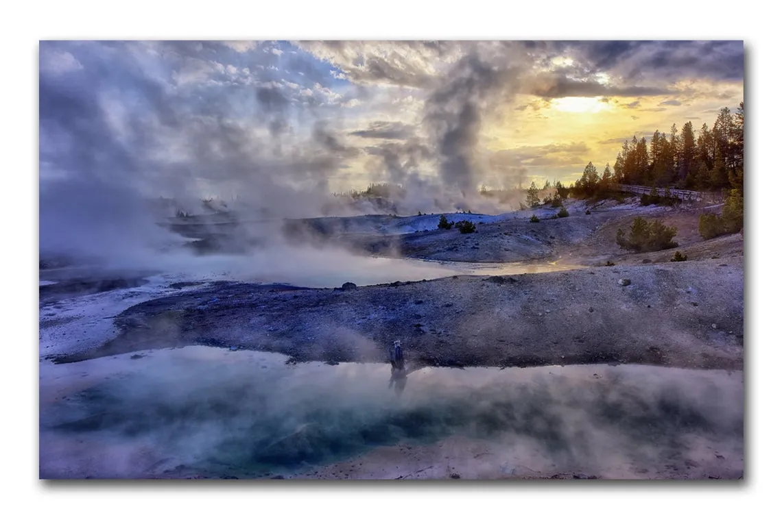 Sunrise at Yellowstone National Park on Canvas