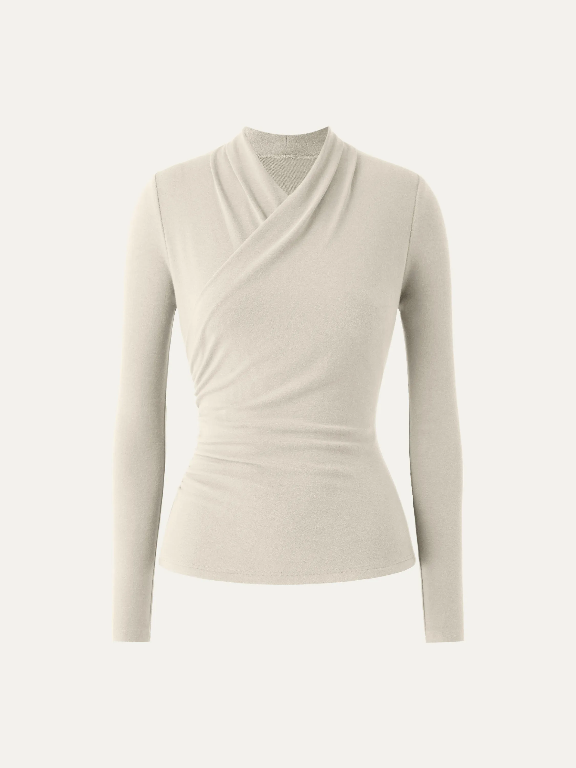 Surplice Long Sleeve Top