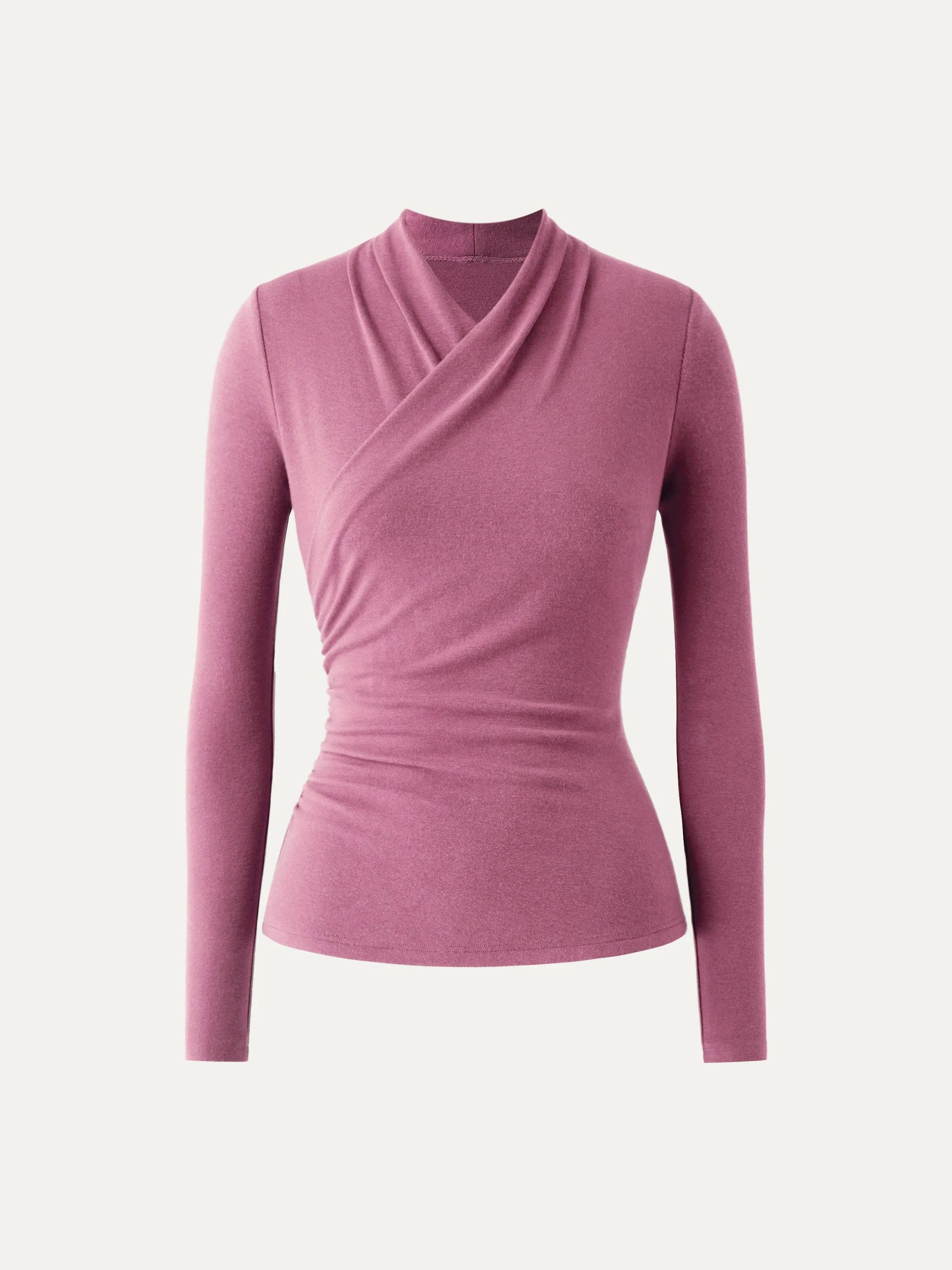 Surplice Long Sleeve Top