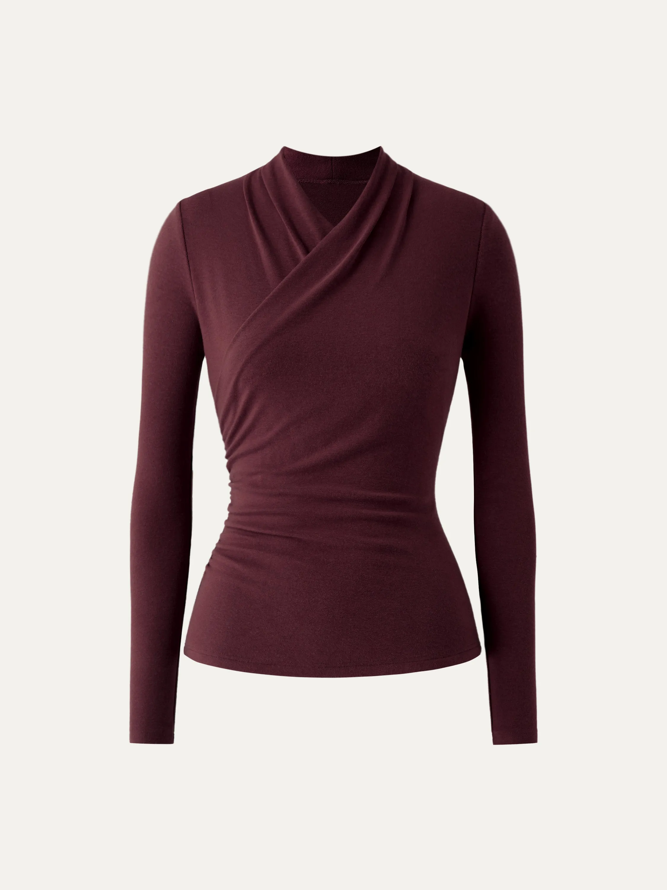 Surplice Long Sleeve Top