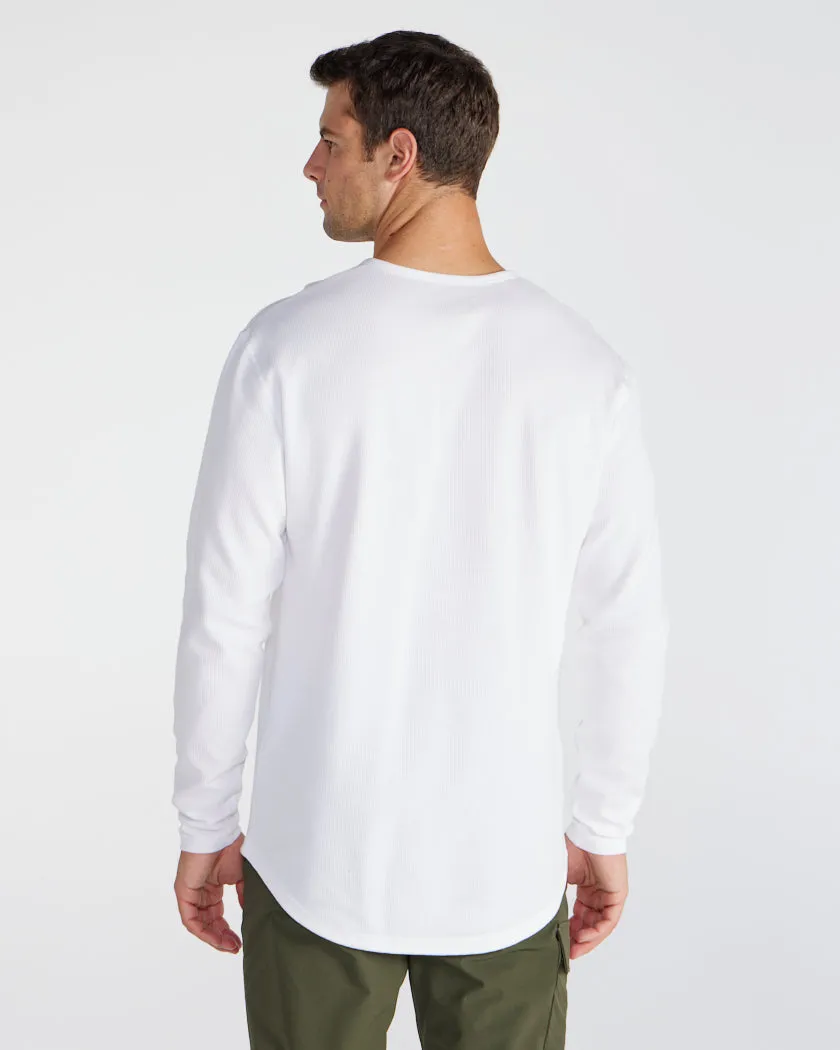 Thermal Henley Drop-Cut Long Sleeve