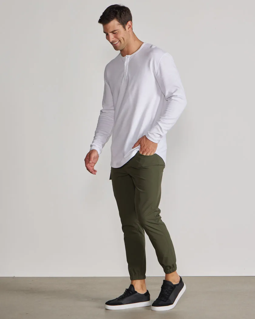 Thermal Henley Drop-Cut Long Sleeve