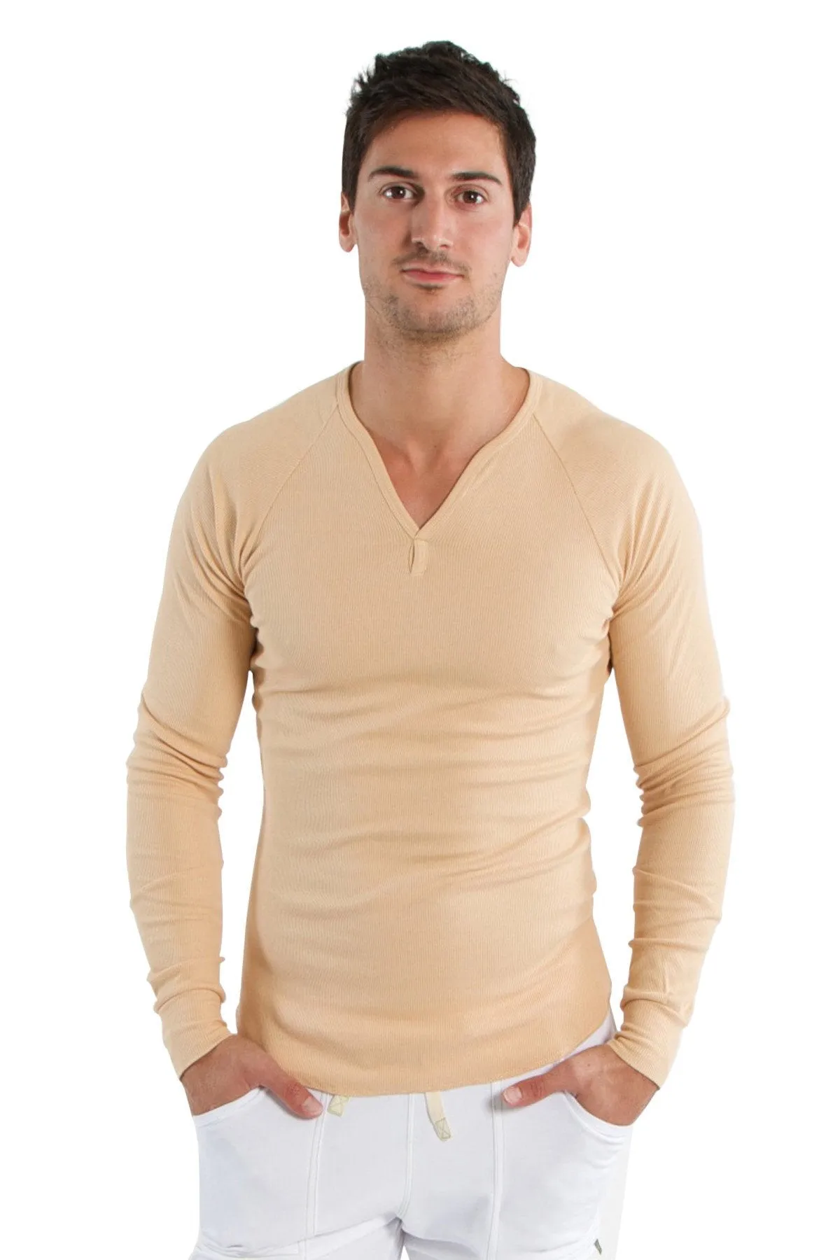 Thermal V-Neck Long Sleeve (Sand)