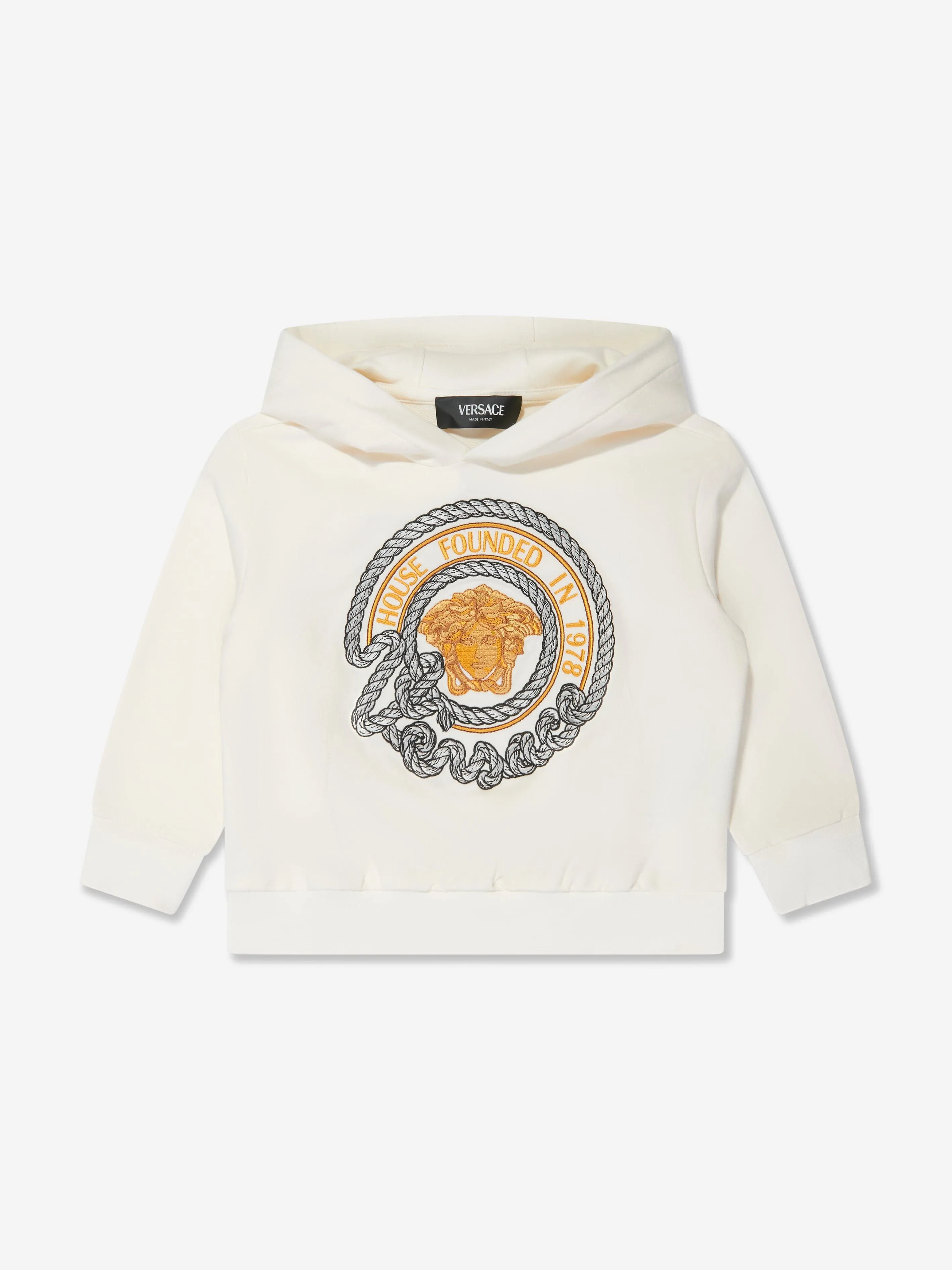 Versace Baby Boys Nautical Medusa Hoodie in White