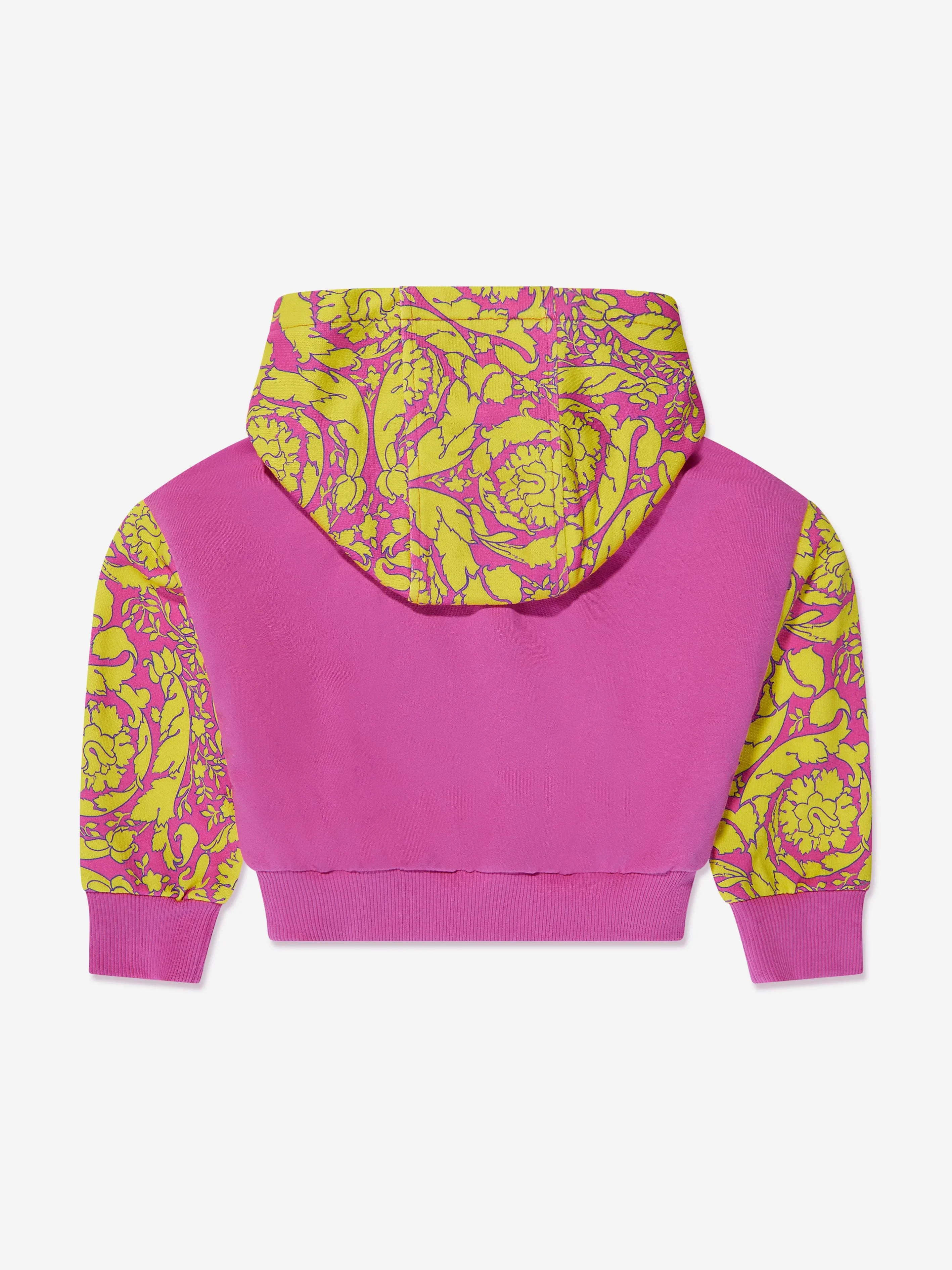 Versace Girls Barocco Logo Hoodie in Pink