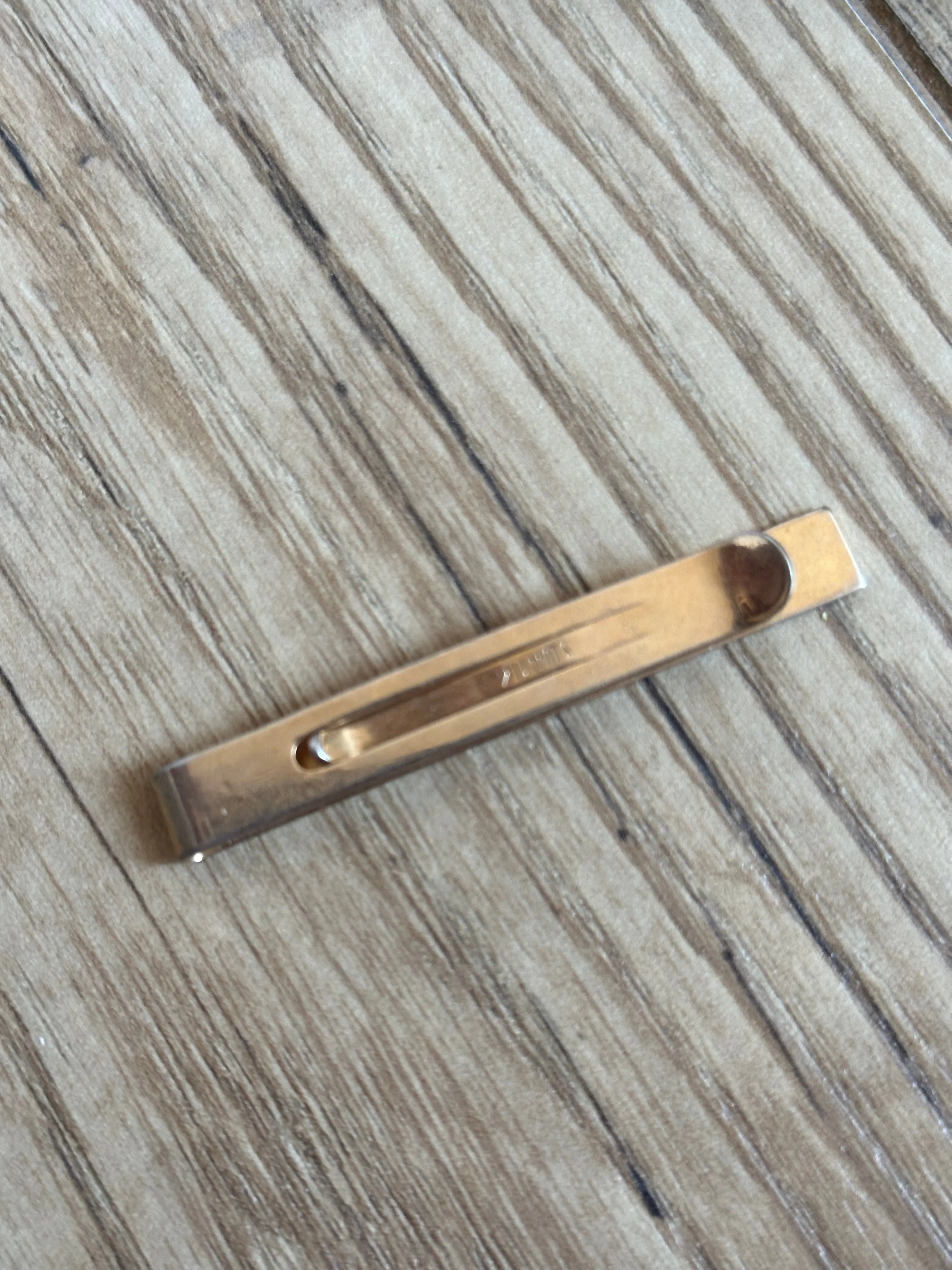 Vintage Matte Gold and Black Greek Key Tie Bar