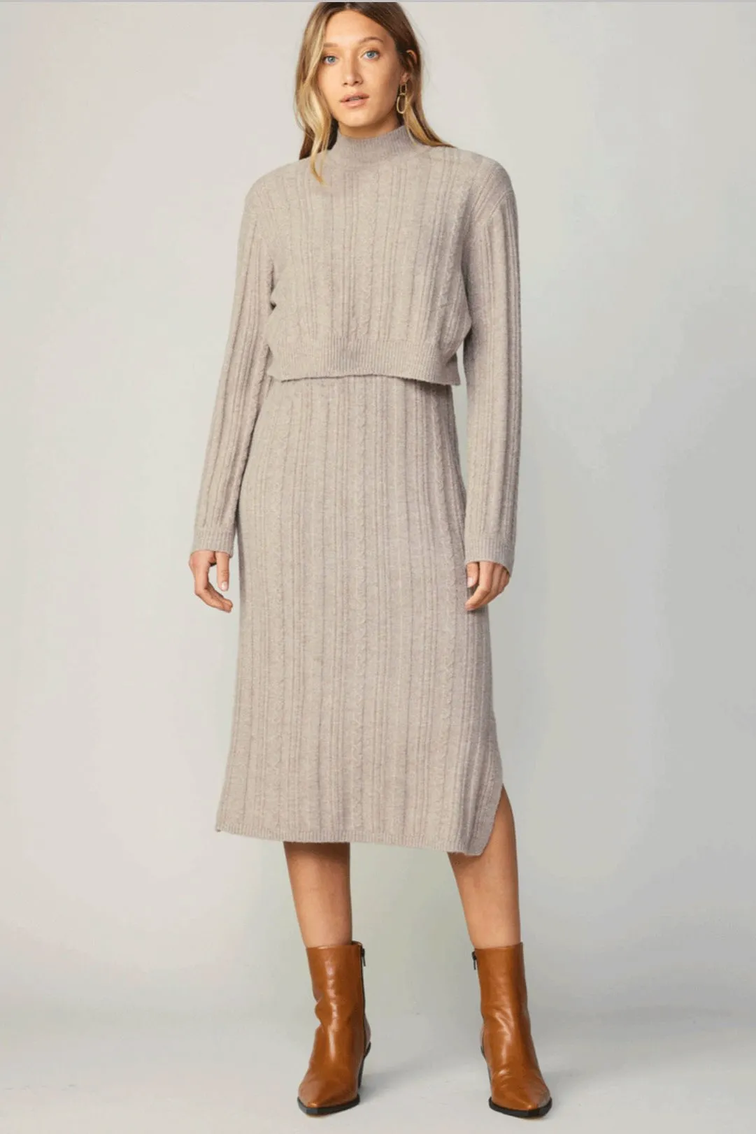 Walk Away Sweater Midi Dress