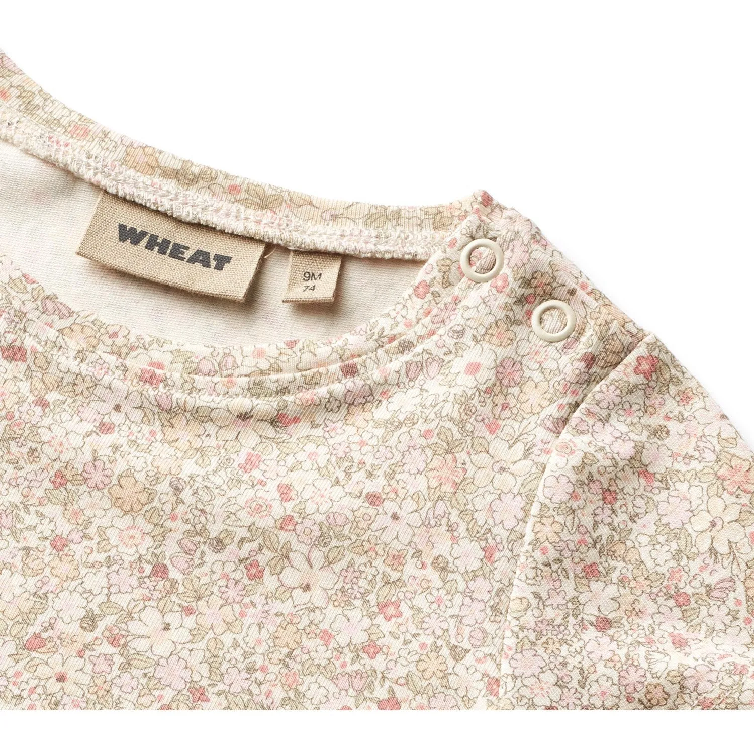 Wheat Cream Flower Meadow Jersey Dress Johanna