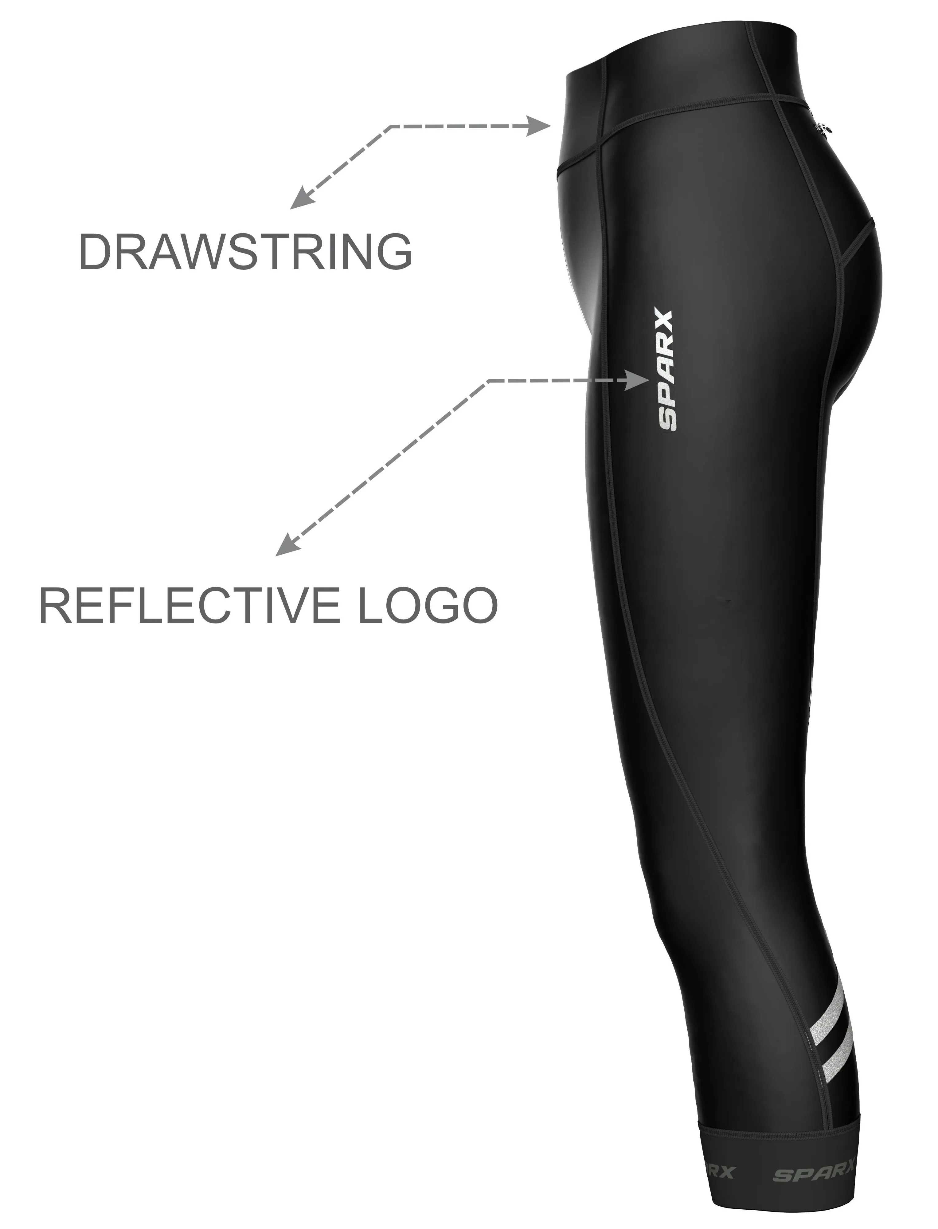 Women Black Seams Cycling Tights