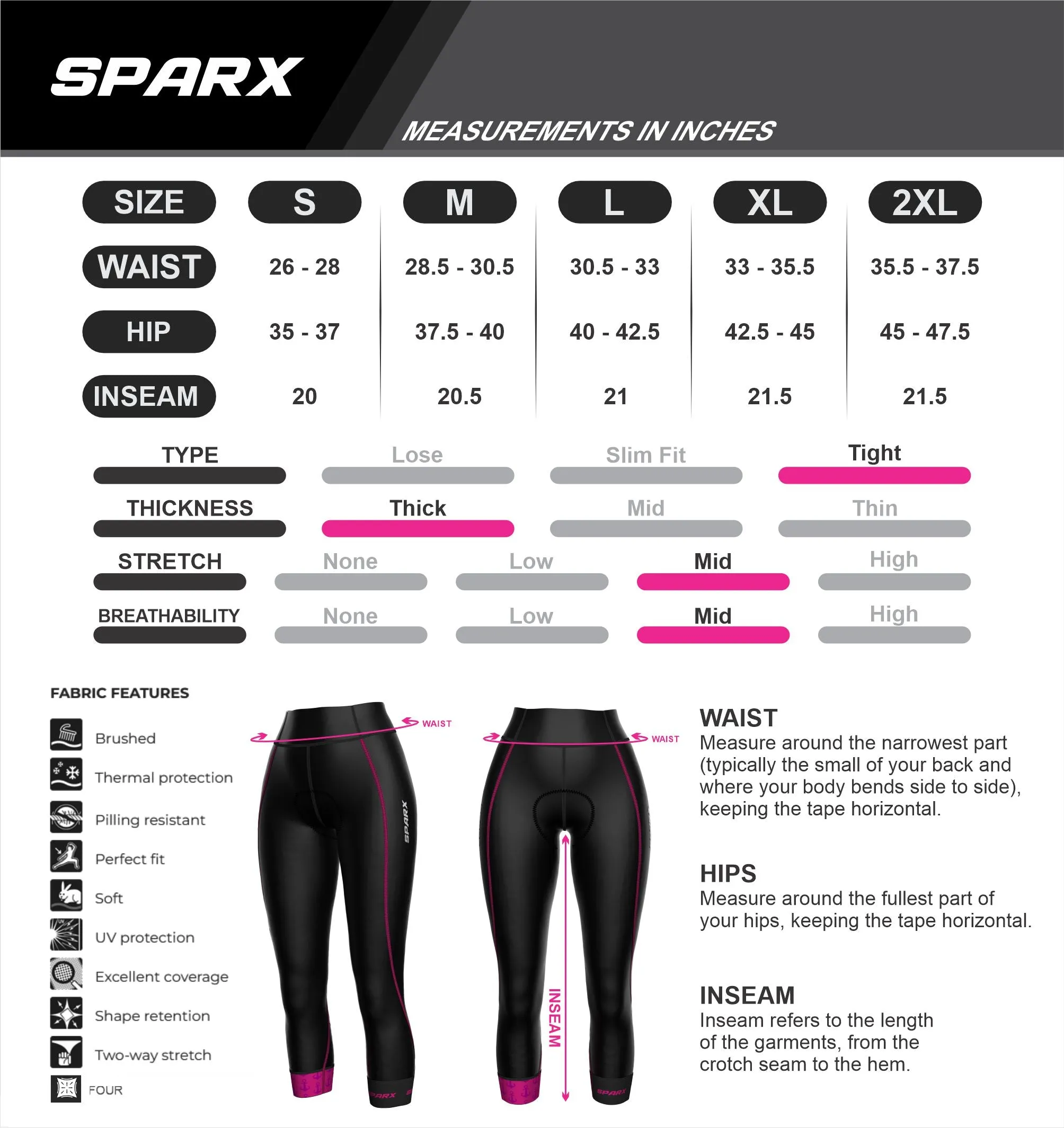 Women Black Seams Cycling Tights