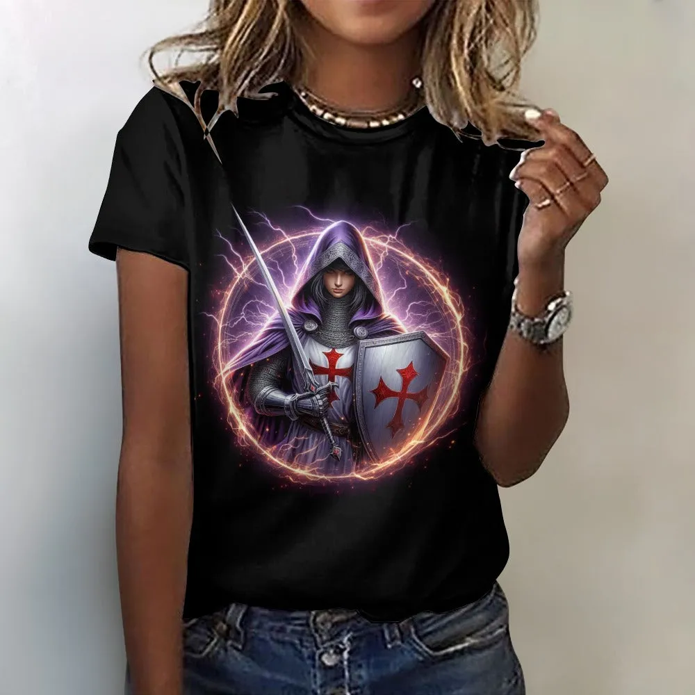 Women's Electrified Warrior Princess Cotton T-Shirt