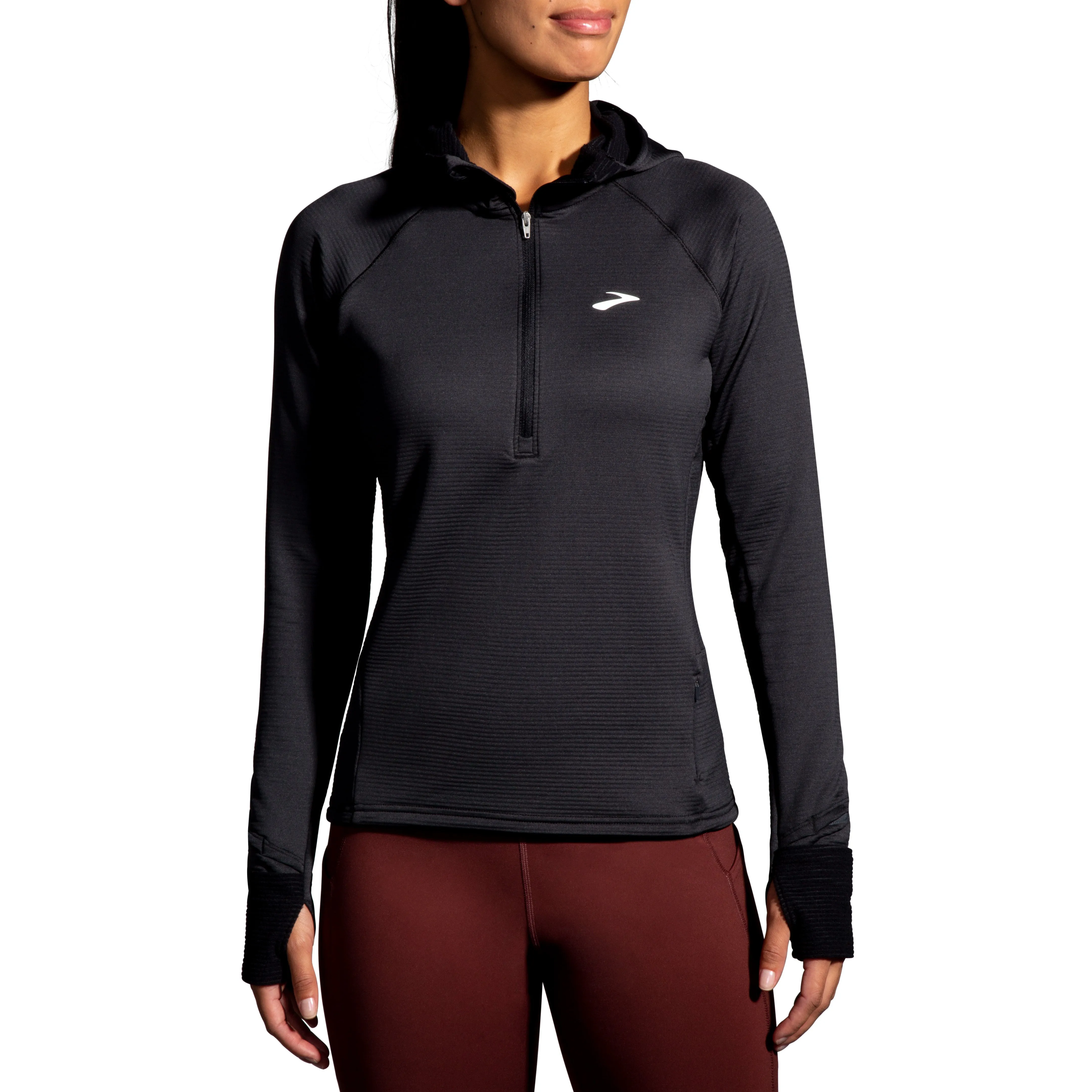 WOMEN'S NOTCH THERMAL HOODIE 2.0 - 001 BLACK