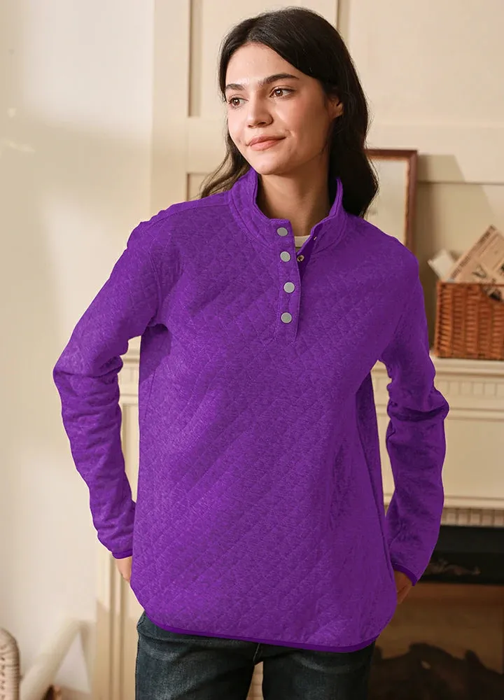 Women's Ultra Soft 1/4 Quilted Fleece Pullover Mountain Outdoor Shirt