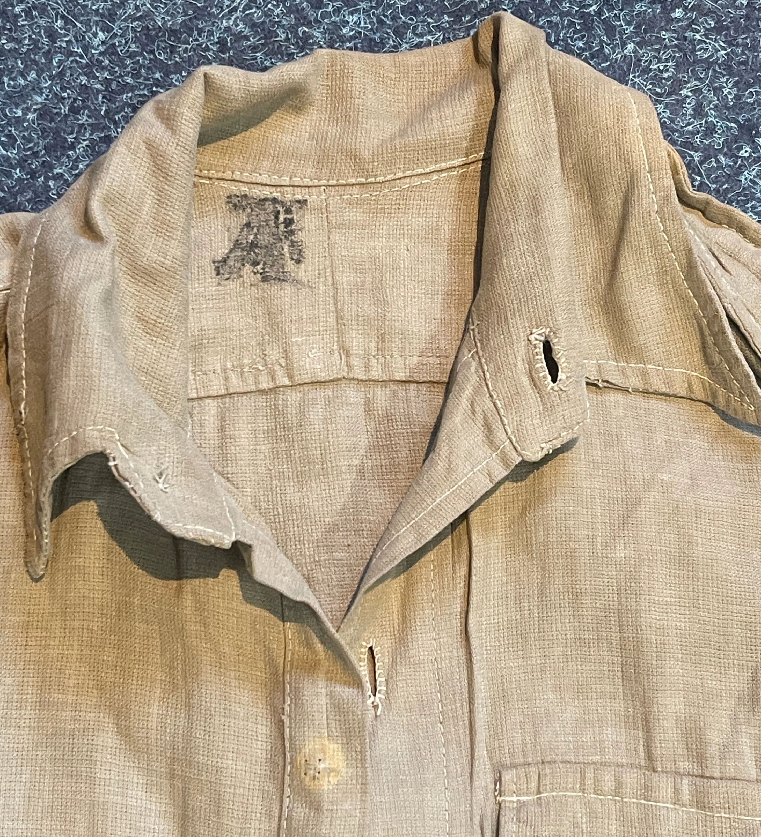 WW2 British KD Khaki Bush Airtex shirt.