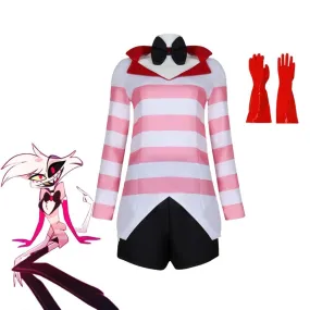 Xcoser Hazbin Hotel Angel Dust Cosplay Costume Outfits Halloween Carnival Suit Uniform