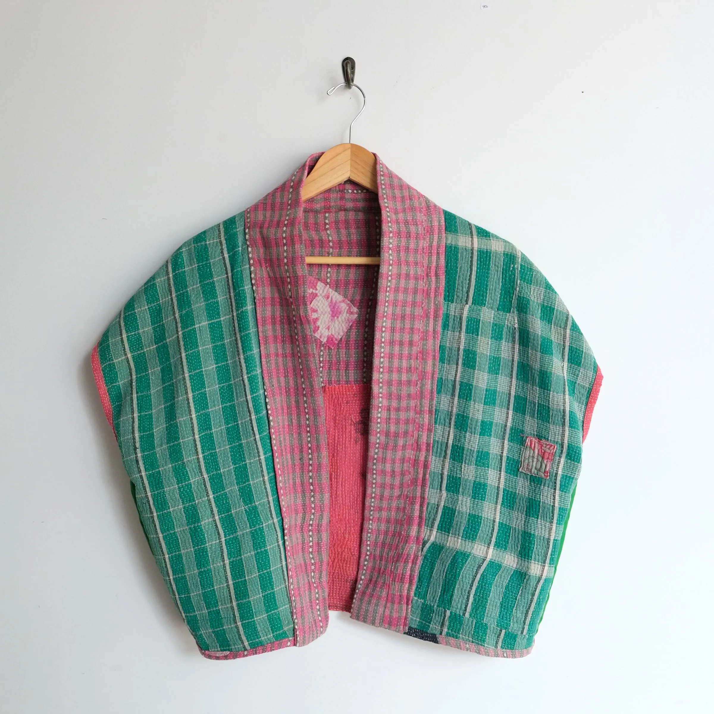 XXS Pink Plaid with Flowers Anoushka Jacket SS024