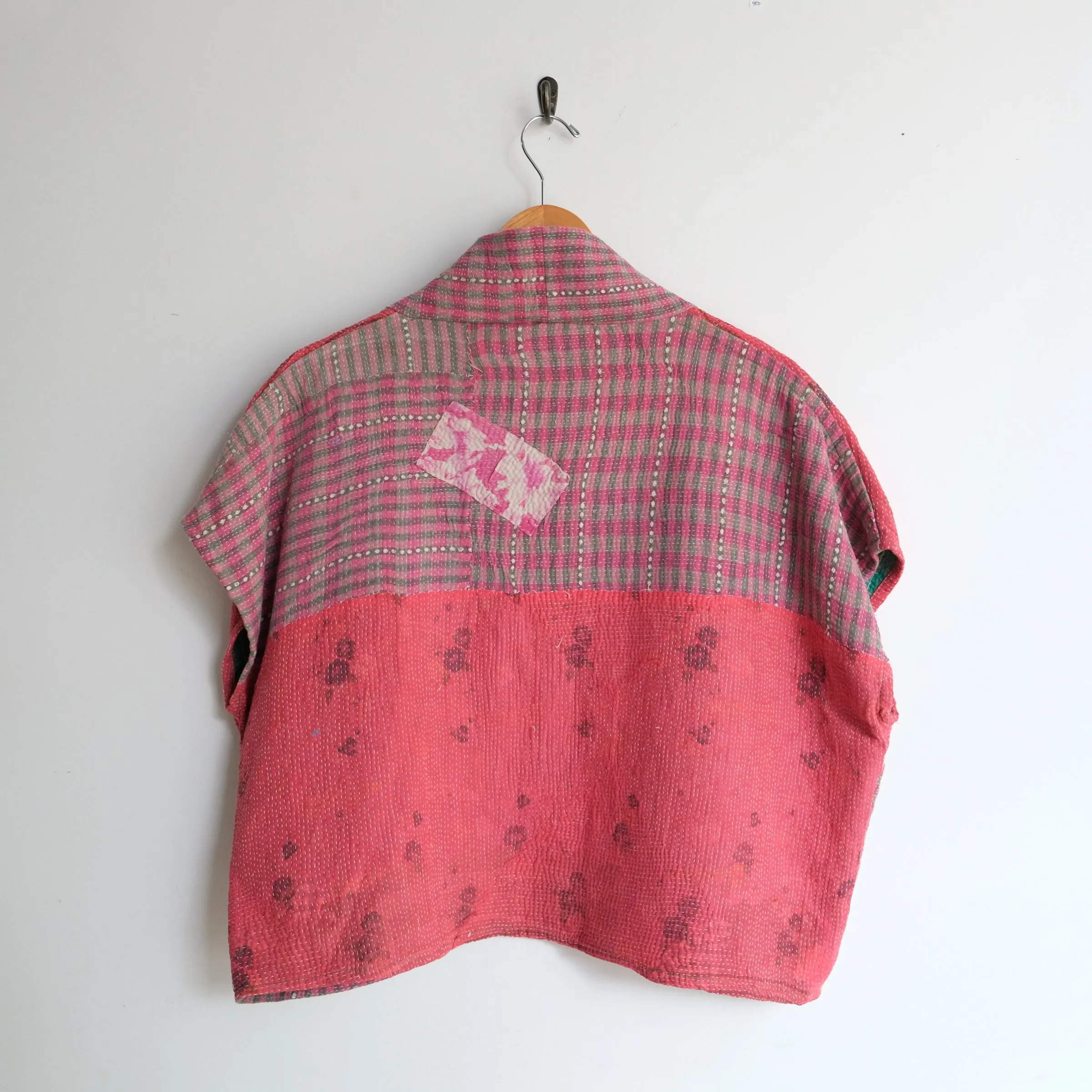 XXS Pink Plaid with Flowers Anoushka Jacket SS024