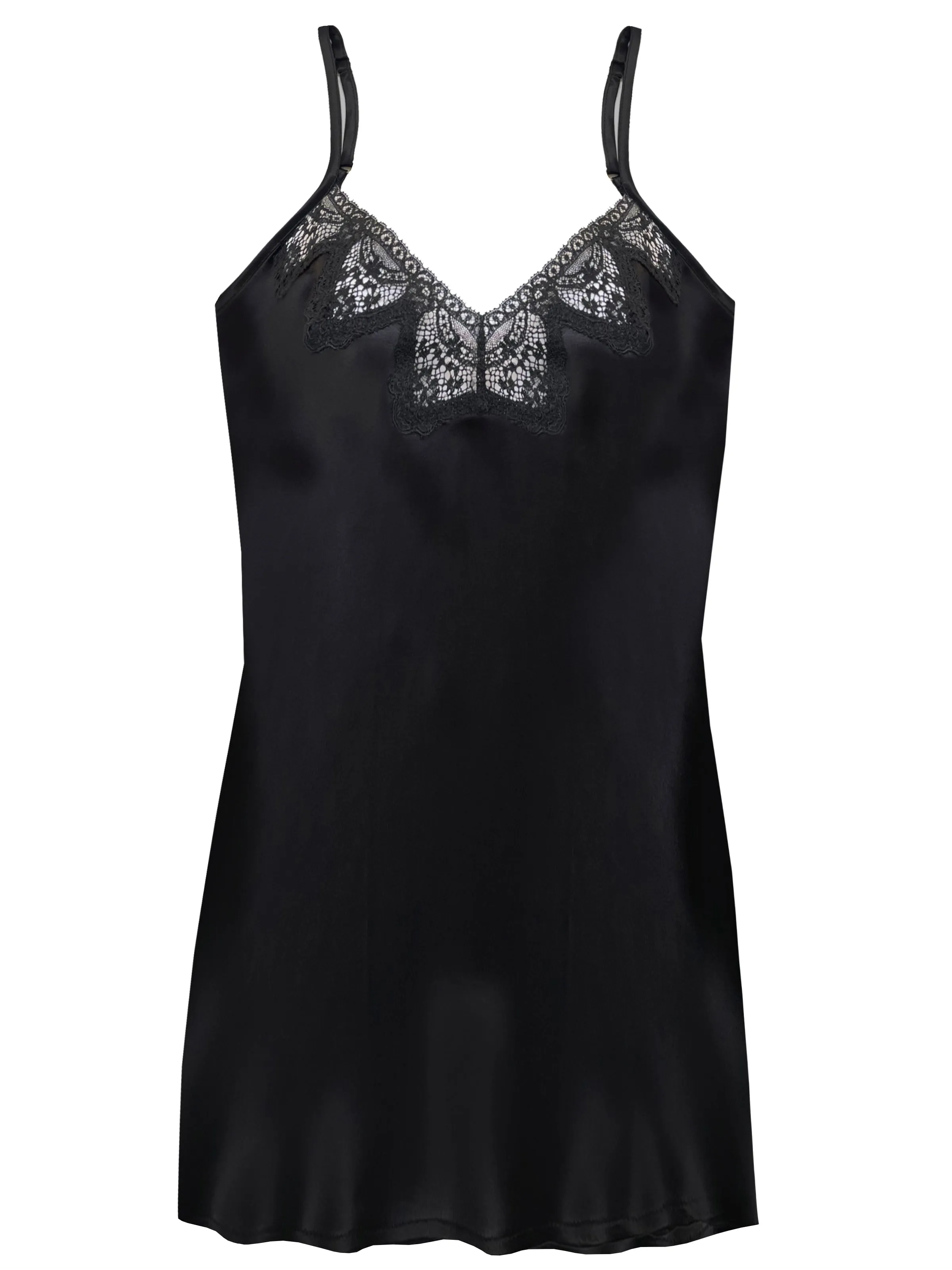 Zoe Black Silk & Lace Slip